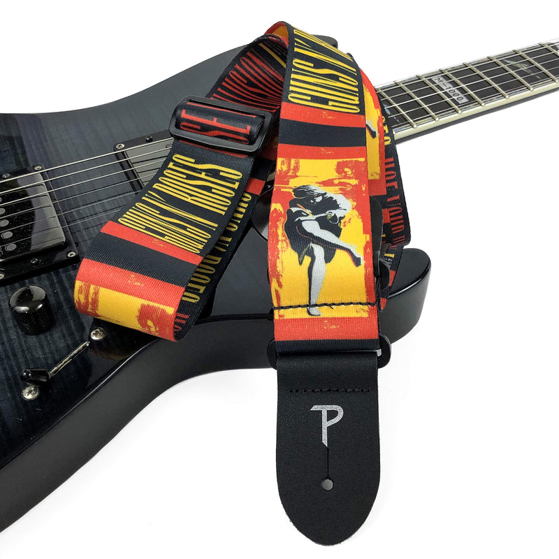 Perri's Leathers Ltd. - Guitar Strap - Polyester - Guns N Roses - Adjustable - For Acoustic / Bass / Electric Guitars - Made in Canada (LPCP-6011)