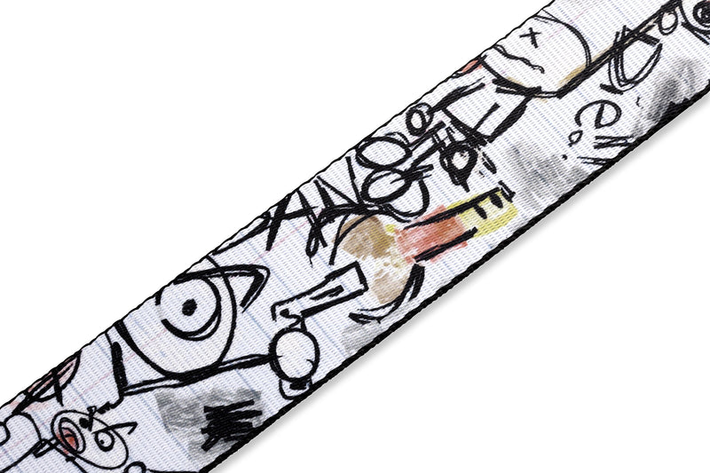 Levy's Leathers 2" Polyester Guitar Strap Sublimation-Printed with original artist's Design, Genuine Leather Ends (MPD2-006) MPD2-006