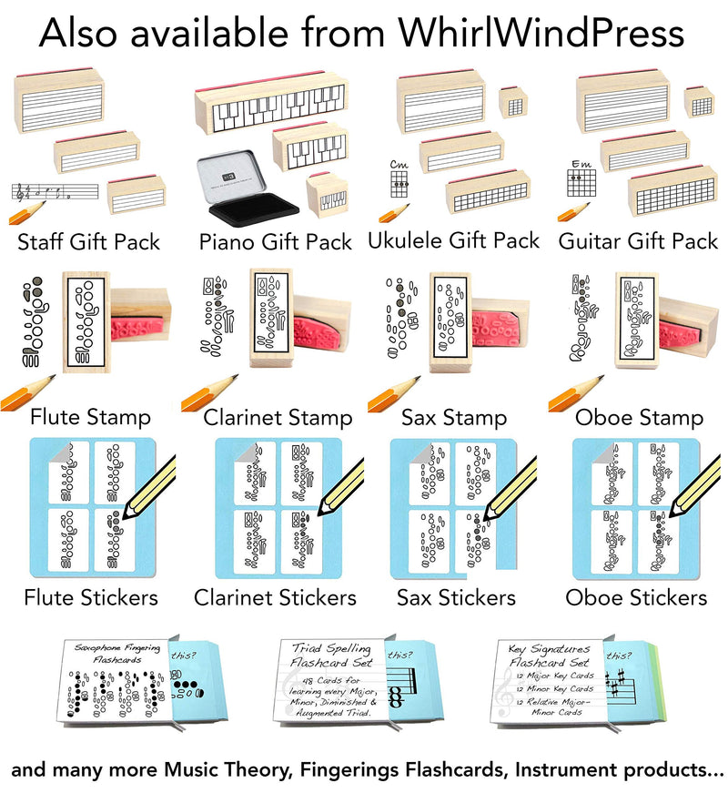 Oboe Fingering and Staff Stickers (120 handy stickers) Great for beginners and teachers!