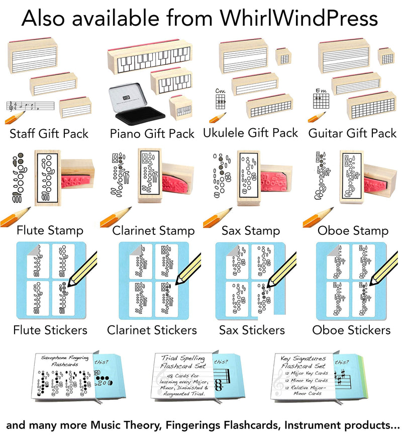 Clarinet Fingering and Staff Stickers (120 handy stickers) Great for beginners and teachers!