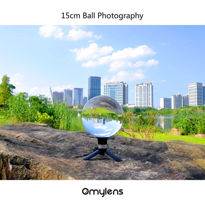 [AUSTRALIA] - Lens Balls Stand for Photography, Supports 60mm to 150mm(6 inch) Crystal Ball, Lensball Holder, Suction Mount Cup+ Alumina Base (1/4"-20 General Internal Thread) + Mini Tripod silver base 