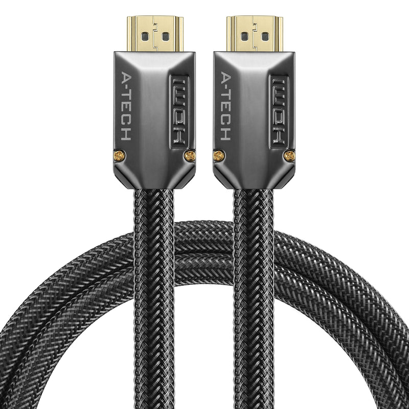 A-technology Nylon Mesh 25ft hdmi Cable- 4K HDMI 2.0 Ready - High Speed 18Gbps- Gold Plated Connectors Support Ethernet/Audio Return Channel - Video 4K UHD 2160p,HD,3D,Full[Latest Version] 25Feet