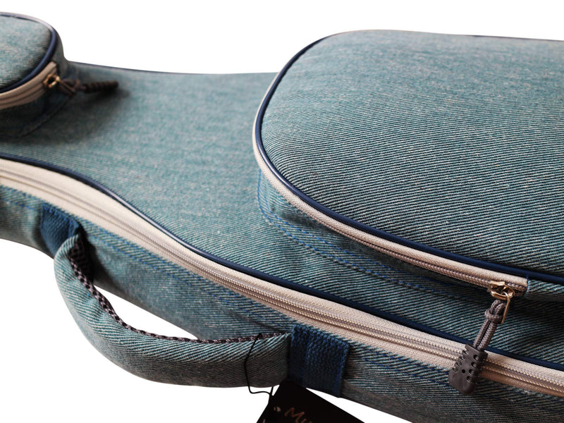 [AUSTRALIA] - MUSIC FIRST Original Design 0.6" (15mm) Thick Padded Vintage Style Pure Cotton Jeans Cloth/Denim Baritone Ukulele Case, Ukulele Bag (30"~31"). NEW ARRIVAL! 