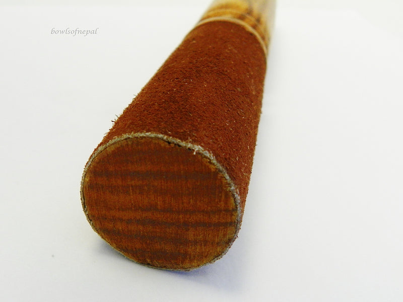 F771 Suede Leather covered Hard Wood Striker/mallet for Tibetan Singing Bowl Hand Made in Nepal