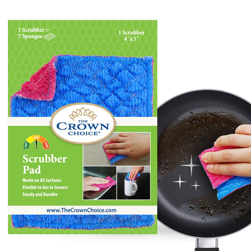 No Odor Scrub Pads (3PK) – Best Alternative to Kitchen Sponges and Scrubbers – Ecofriendly Reusable Sponge & Scrubber for Cleaning Dishes – All Purpose Scrubbing Pads – Dishwashing, Camping 3 Count (Pack of 1)