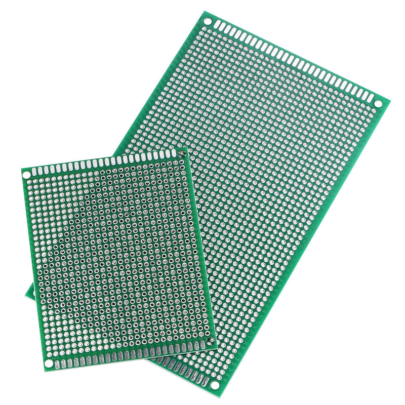 uxcell Double-Sided PCB Board Printed Circuit Boards Kit (2 Sizes - 7x9 9x15) Prototyping Board for DIY Soldering Electronic Projects Practice Test Circuit 4pcs