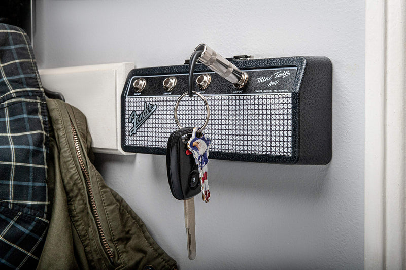 [AUSTRALIA] - Licensed Fender Jack Rack- Wall mounting guitar amp key holder, includes 4 guitar plug keychains and 1 wall mounting kit. Quick and easy installation. 