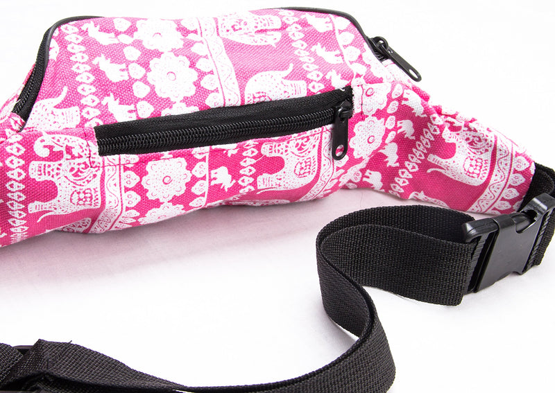 Unisex Ragstock Fanny Pack (Pink Elephant) Pink Elephant