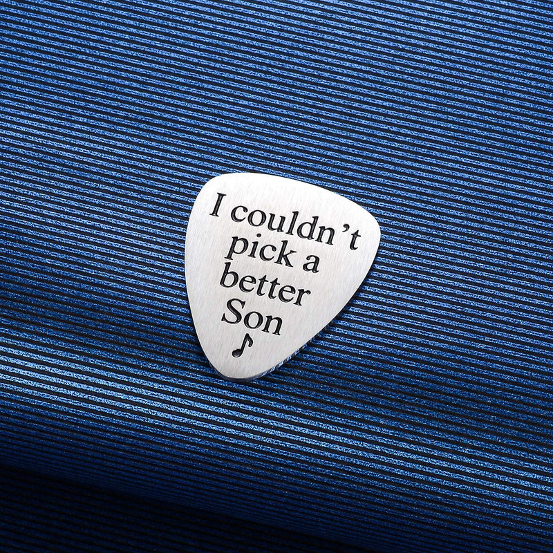 Guitar Pick Gift for Son From Mom Dad Gifts for Musician Guitar Player Inspirational Graduation Christmas Birthday Gifts