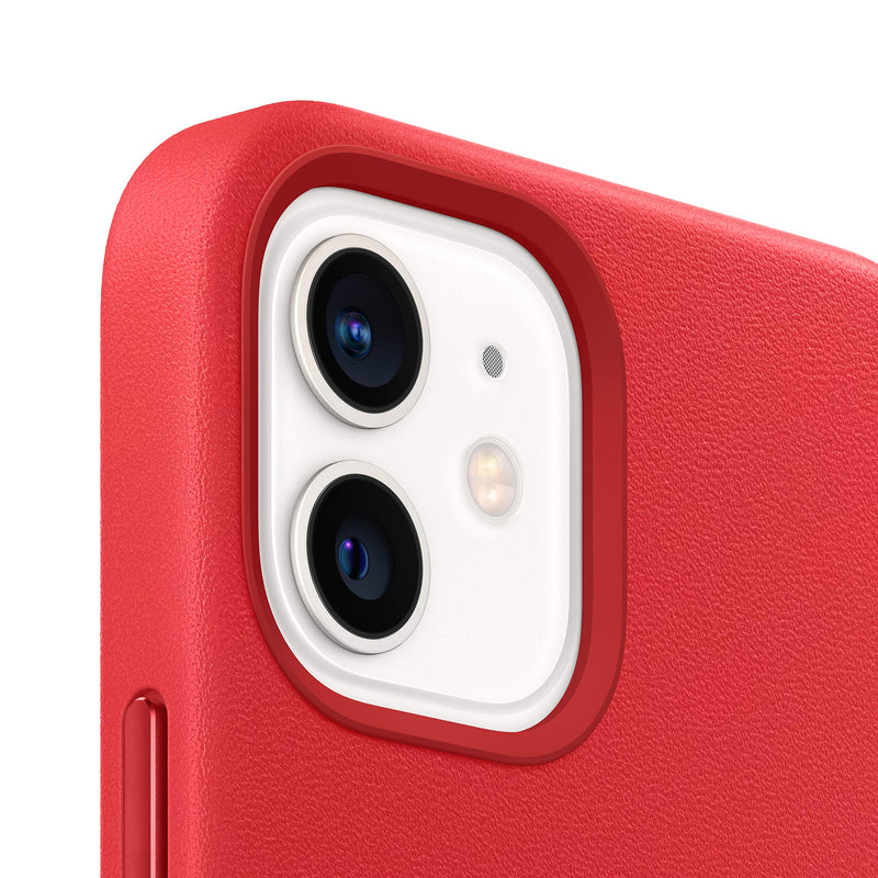 Apple Leather Case with MagSafe (for iPhone 12 and iPhone 12 Pro) - (Product) RED (PRODUCT)RED