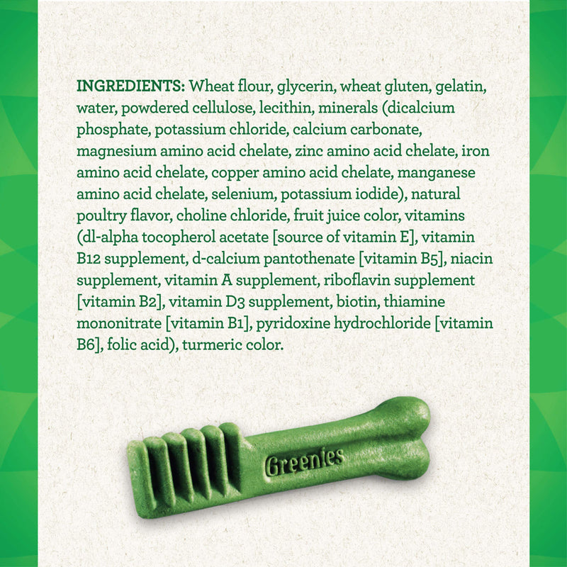 Greenies Original Regular Natural Dental Dog Treats (25-50lb. Dogs) 3 Treats