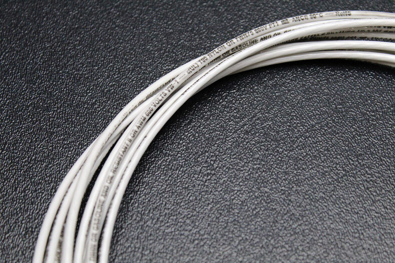 12 Gauge THHN Wire Stranded White 10 FT THWN 600V 90C Building Machine Cable AWG