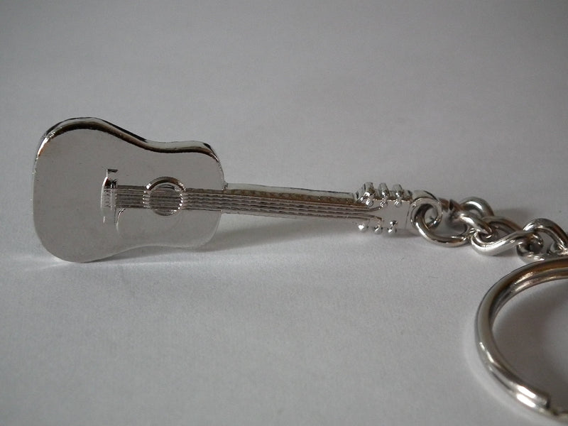 Acoustic Classical Guitar Keyring With Gift Pouch