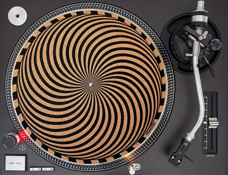 [AUSTRALIA] - Taz Studio: Premium Turntable Slipmat - Specially Designed Cork./ Psychedelic Geometric Storm 