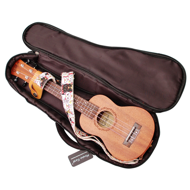 [AUSTRALIA] - MUSIC FIRST Cotton Woven The Native Vintage Style Ukulele case Ukulele Bag Ukulele gig Bag (21 inch Soprano, The Native) Fit for 21 inch Soprano Ukulele 