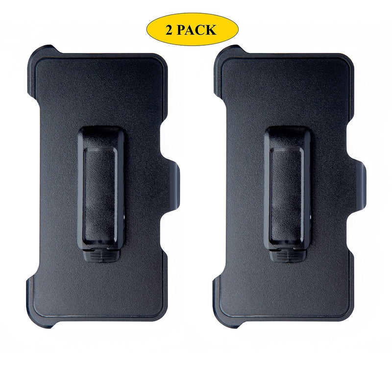 AlphaCell Holster Belt Clip Replacement Compatible with OtterBox Defender Series Case for Apple iPhone 8 Plus, iPhone 7 Plus, iPhone 6S Plus, iPhone 6 Plus (5.5" ONLY) - 2 Pack Black