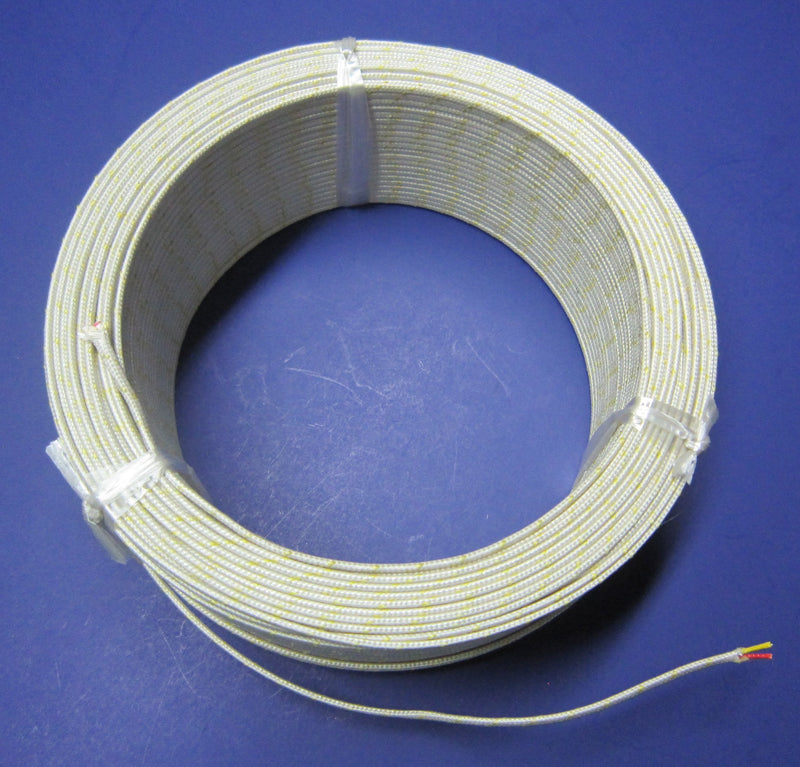 K-Type Thermocouple Wire AWG 24 Solid w. High Temperature Fiberglass Insulation up to 700 Degree C or 1300 F - 10 Yard roll