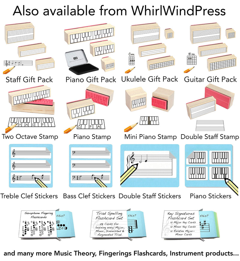 Large Piano/Keyboard Diagram Stickers (50 Pack) Super Handy for Students and Teachers!