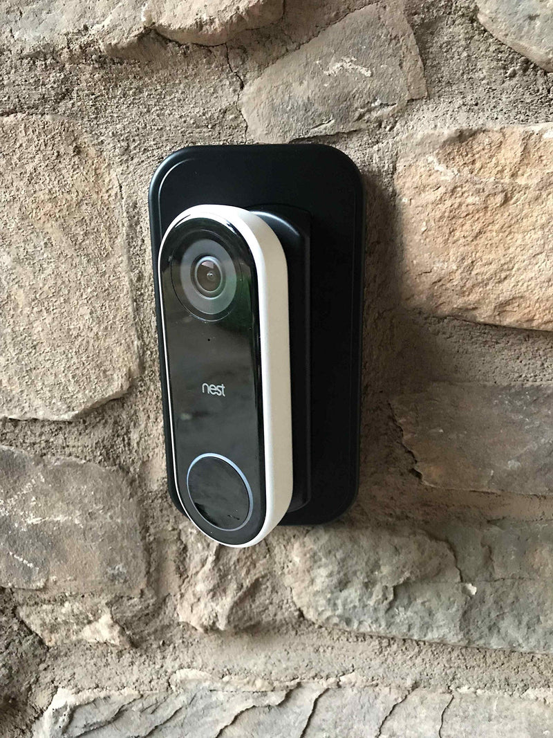 Ade Advanced Optics Wall Plate and 30 Degree Angled Mount Combo for Nest Hello - Black