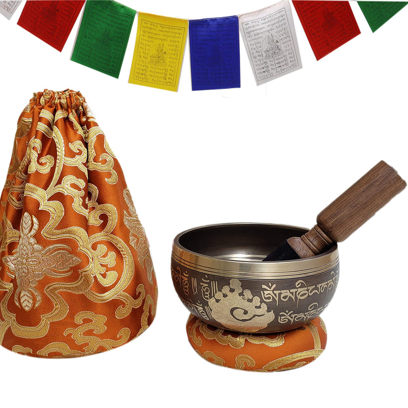 Khusi Handmade Tibetan singing bowl set, Beautiful hand Carved Piece of art, Best for Chakra healing, and Mindfulness, Idol gift spiritual gift.