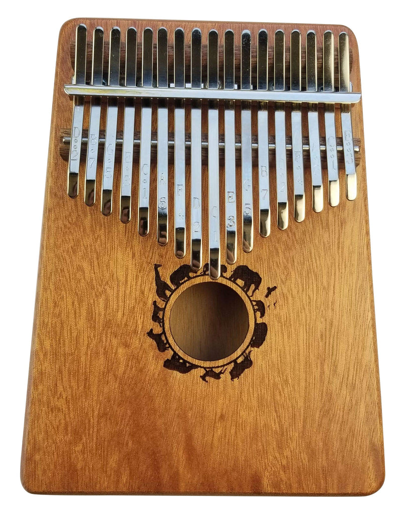 Kalimba Thumb Piano 17 Keys, Mahogany African Style Mbira, Portable Finger Piano for Kids, Adults, and Beginners