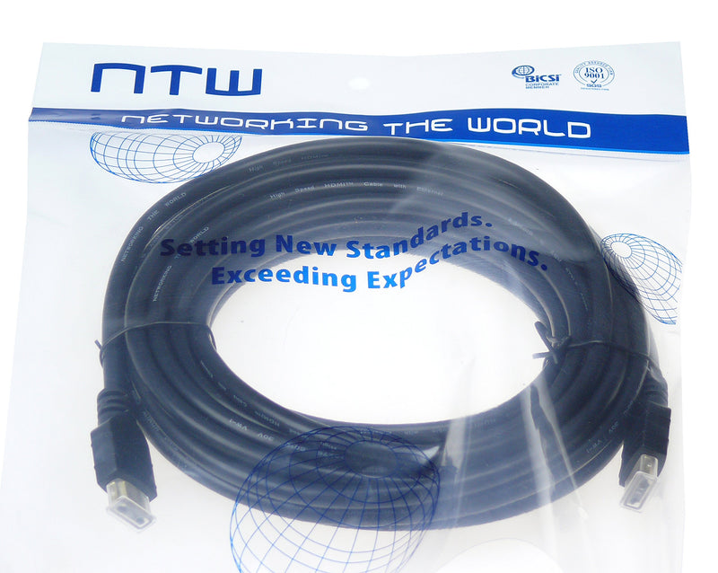NTW 25ft. High Speed HDMI Cable 28 AWG w/Ethernet, High Definition, Gold Plated Connector, v. 1.4 M-M - NHDMI4-025/28 25'
