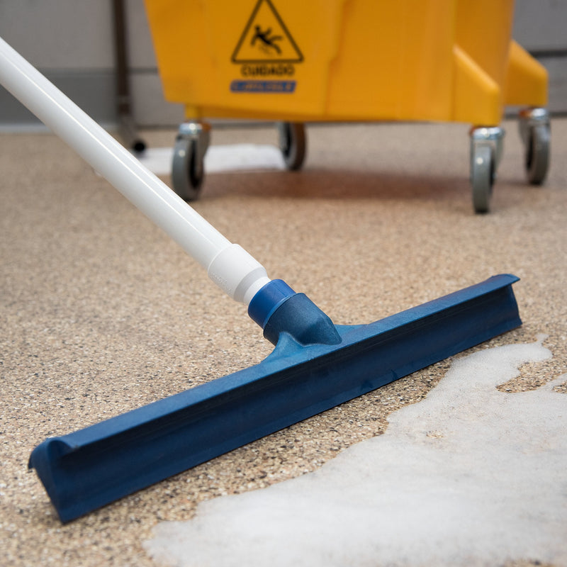 Carlisle 3656714 Solid One-Piece Foam Rubber Head Floor Squeegee, 20" Length, Blue