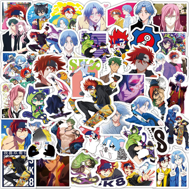 50PCS SK8 The Infinity Anime Mixed Stickers,Popular Classic Anime Stickers for Laptop Water Bottles Phone Case Notebook Decal