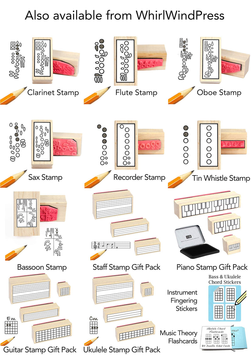 Pad and Mini Piano Diagam Rubber Stamp