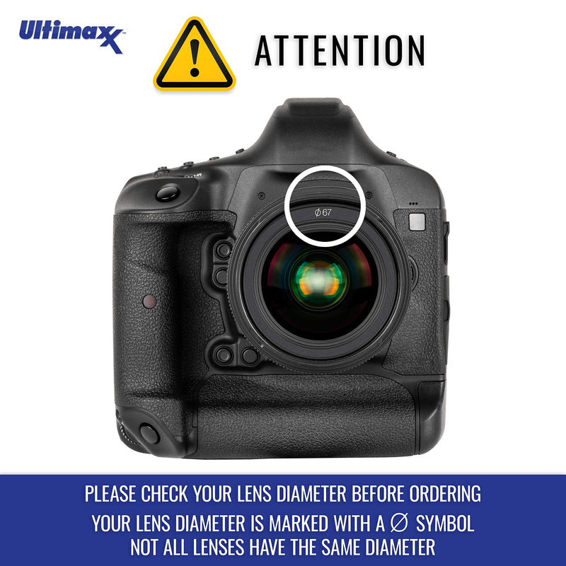 82MM Ultimaxx Professional Four Piece HD Macro Close-up Filter Kit (1, 2, 4, 10 Diopter Filters) for Camera Lens with 82MM Filter Thread and Protective Filter Pouch