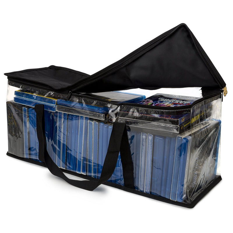 [AUSTRALIA] - Besti Home DVD Storage Bags (2-Pack) Holds 80 Total Movies or Video Games, Blu-ray, | Convenient Travel Case for Media | Stackable, Easy to Carry Black 