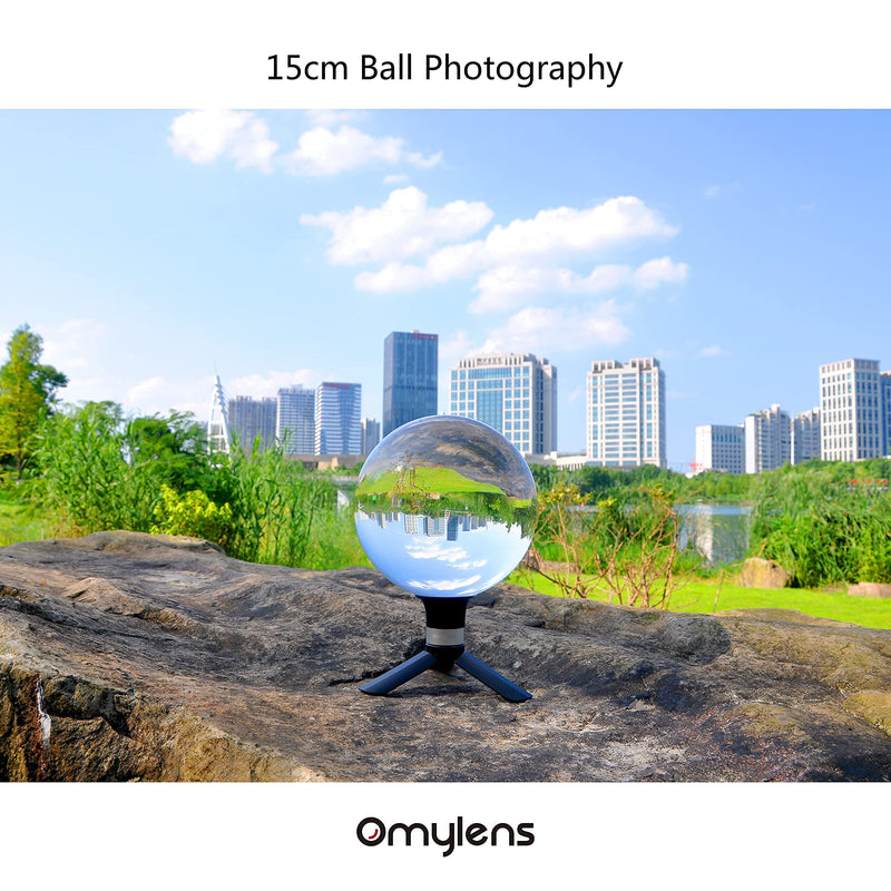 [AUSTRALIA] - Omylens Lensball Stand Supports 60mm/2.36" to 150mm/5.9" Crystal Ball, Spherical Display Standing, Silicone Suction Cup+Golden Alumina Base (1/4"-20 General Internal Thread) + Mini Tripod golden base 