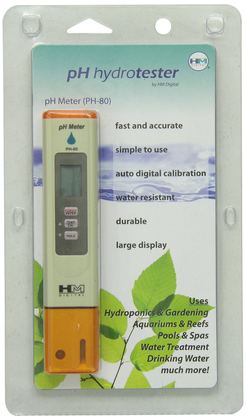 HM Digital HMPH80 HMDPHM80 Digital pH/Temperature Meter, 0.0-14.0 0.1 Resolution, Purple