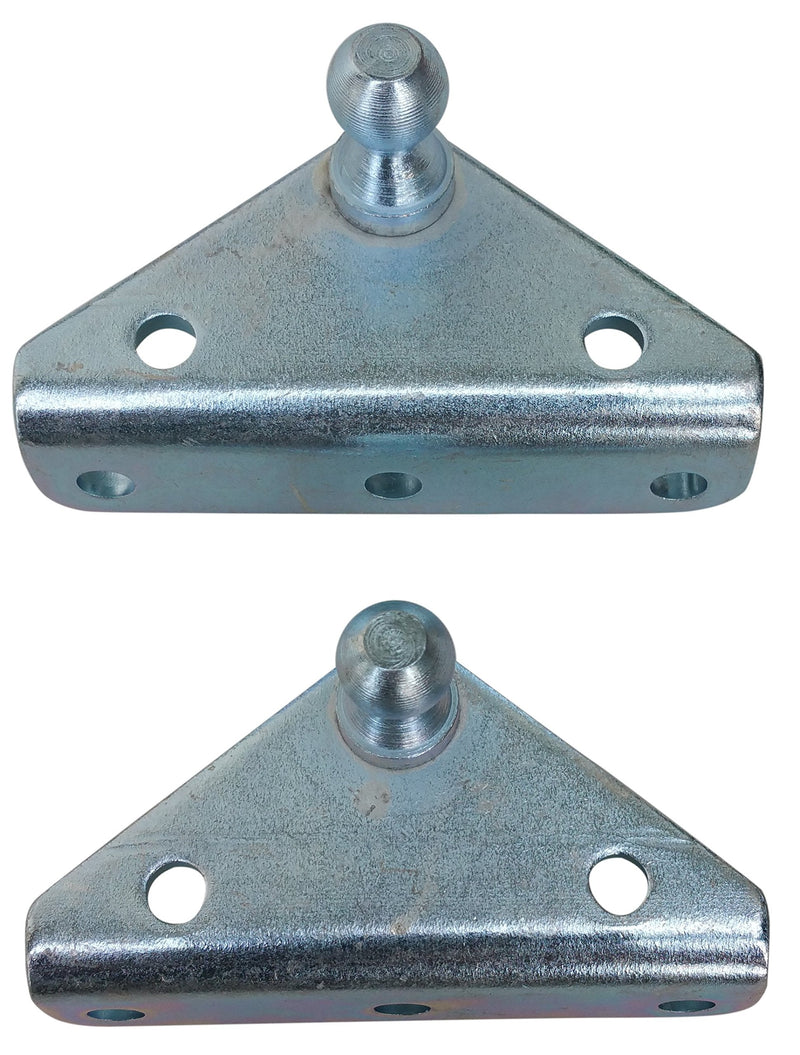 Angled Lift Support Bracket Outside Mount - Zinc Plated 10 Gauge Steel - 10mm Ball Stud - Gas Shock Mounting - Lid Strut Prop Spring Mount 2 Small Outside Mount