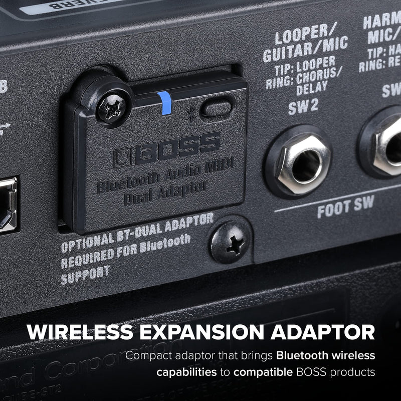 [AUSTRALIA] - BOSS Bluetooth Audio MIDI Adaptor BT-DUAL Brings Bluetooth Audio and MIDI Capabilities to CUBE Street II CUBE-ST2 Amplifier and Other Compatible BOSS Products 