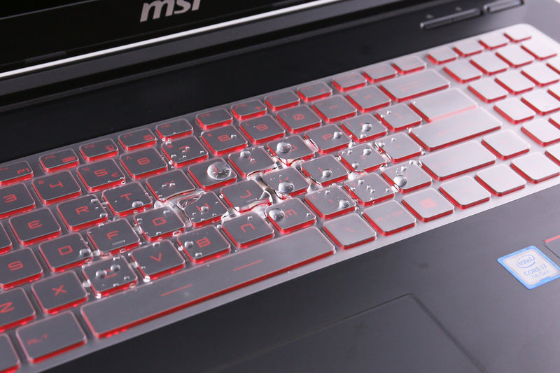 Keyboard Cover for MSI GS76 GP76 GP65 GL65 GE65 GE75 GL75 GS75 GF75 WS75 WE75 GP75 GT76 GP76 GE76 GE73VR GS73 GT73 GT73VR GE63 GL63 Raider, Creator 17M Series Gaming Laptop - TPU Clear TPU