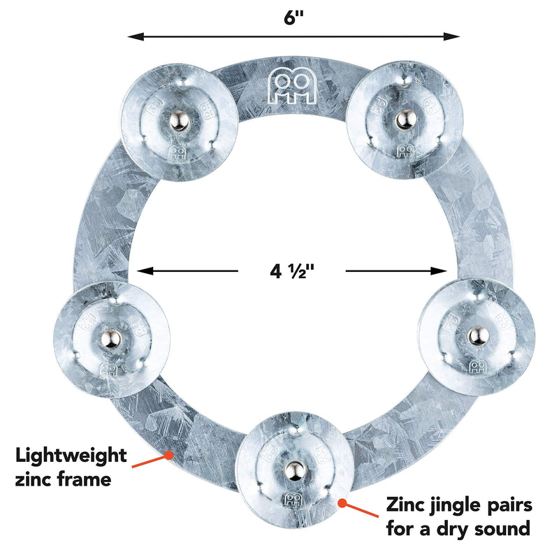 Meinl Cymbals Dry Ching Ring Tambourine Jingle Effect — NOT MADE IN CHINA — For Hihats, Crashes, Rides and Stacks, Zinc (DCRING)