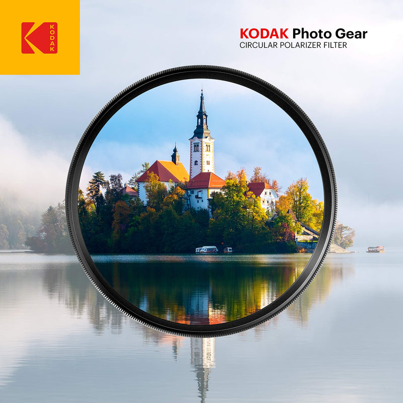 KODAK 105mm CPL Lens Filter | Circular Polarizing Filter Removes Reflections from Glass & Water, Enhances Contrast Improves Color Saturation, Super Slim, Multi-Coated 12-Layer Nano Glass & Mini Guide