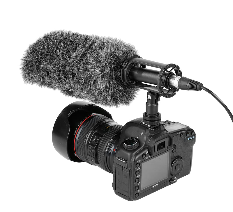 [AUSTRALIA] - Movo WS-S1000 Furry Outdoor Deadcat Windscreen for Shotgun Microphones up to 7-inch (18cm) Long - Fits Rode VideoMic, NTG-2, Sennheiser ME66, Audio-Technica AT-897 and More 