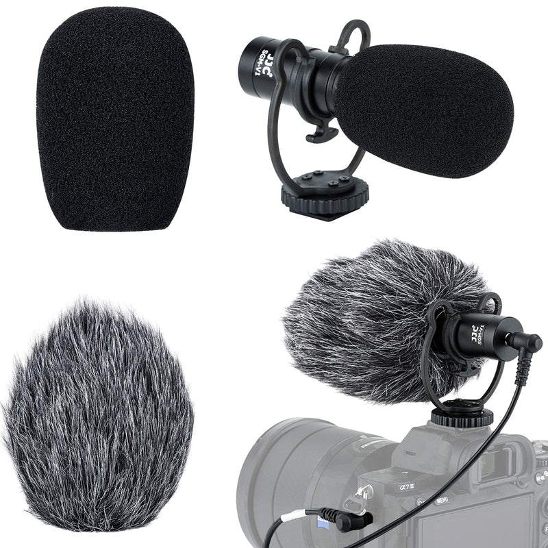 [AUSTRALIA] - JJC SGM-V1 Shotgun Video Microphone, Cardioid Microphone Condenser Mic Vdeomicro w/Shock Mount, Furry Foam Windscreen, Electret Condenser, 3.5mm TRS TRRS Cable, for Andoid Phone DSLR Camcorder 