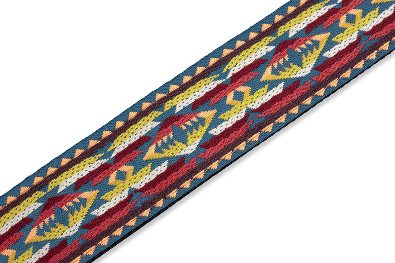 Levy's Leathers 2" 60's Hootenanny Jacquard Weave Guitar Strap with Polypropylene Backing (M8HT-22) M8HT-22