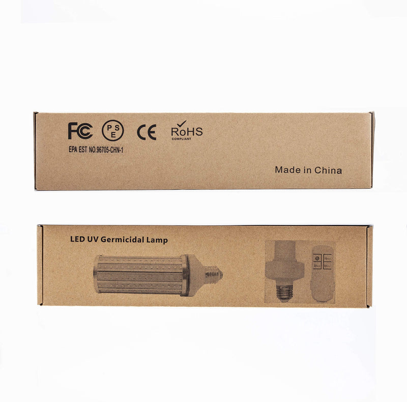 TAISHAN 60W UV Germicidal Lamp, UV Sanitizer Bulb with E26/E27 Base,Remote Control Timer UV LED Corn Lamp Bulb for Warehouse,School,Home,Restaurant,Office