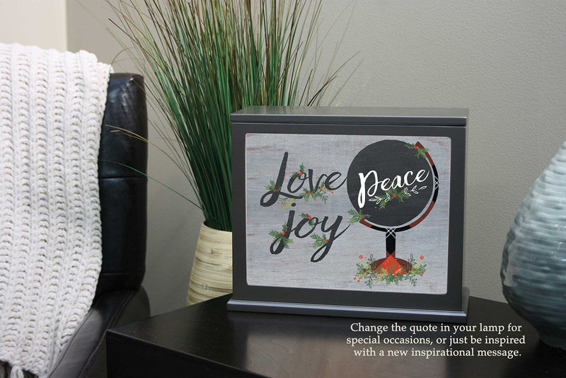 Jada Venia 9.75"x7.75" Love Joy Peace Globe Light Box Insert