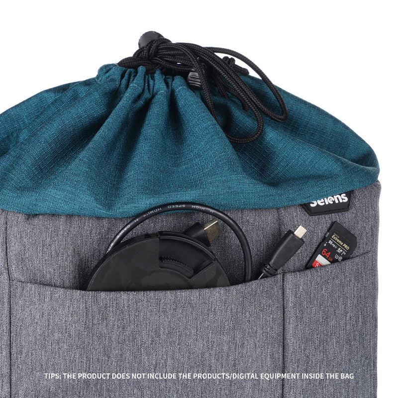 Selens Camera Bag for Backpack, Shockproof DLSR SLR Insert Case Bag, Water Resistant Protection Organizer Inner Bag for SLR DSLR Mirrorless Cameras, Lenses, Cables and Other Photography Gear, Blue-Grey
