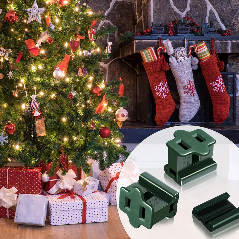 SPT-2 Christmas Light Slip Plug Vampire Plug Slide Plug Inline Zip Plug Holiday Plug Adapter for Valentine's Day Christmas Lights Design, Tail Plug (15, Green) 15