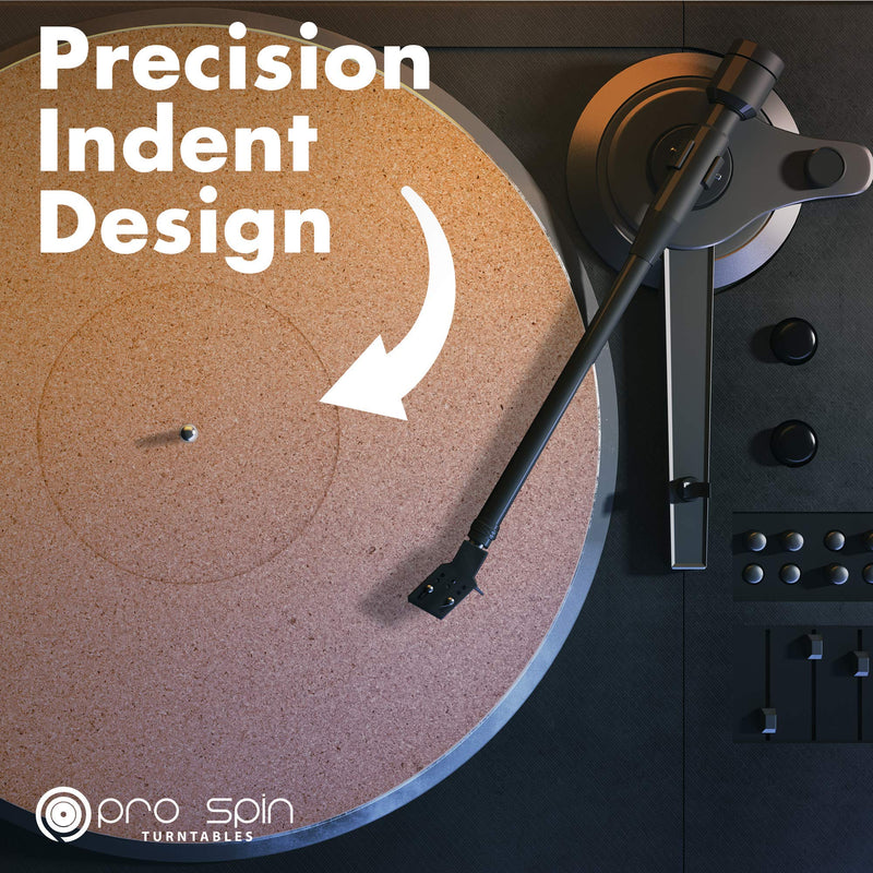 Cork Turntable Mat by PRO SPIN for Vinyl LP Record Players (3mm) High-Fidelity Audiophile Acoustic Sound Support | Help Reduce Noise Due to Static and Dust Cork