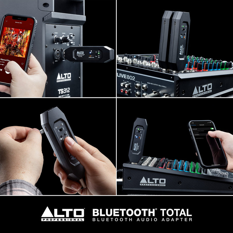Alto Professional Bluetooth Total 2 - XLR Equipped Rechargeable Bluetooth Receiver For Mixing Desk / Audio Mixer Setups and Active PA systems Bluetooth Total MKII