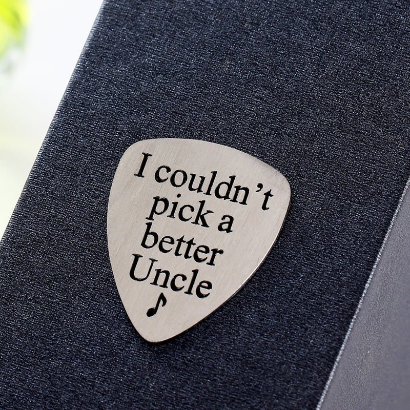 BESPMOSP Music Lover Gift I Couldn't Pick A Better Uncle Guitar Pick Christmas Gift for Uncle