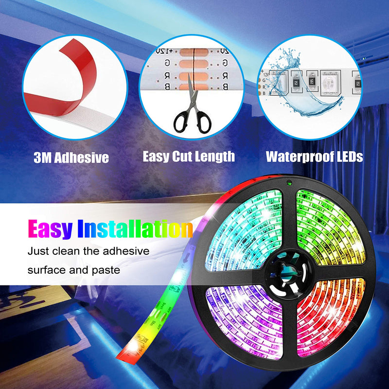 [AUSTRALIA] - LED Strip Lights, WiFi Wireless Smartphone Controlled 32.8 FT Lights Strip Work with Android iOS System, Alexa,Google Assistant APP, for Kitchen,Room,TV, Party, DIY Decoration 16.4 Feet 