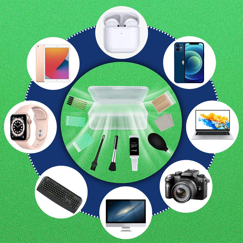 140 Pcs Phone Cleaning Kit, Airpod Cleaner Kit for USB Charging Port, iPhone Cleaning Kit with Screen Cleaner Spray, Electronics Cleaning kit for Laptop Earphones Camera, Earbud Cleaning kit
